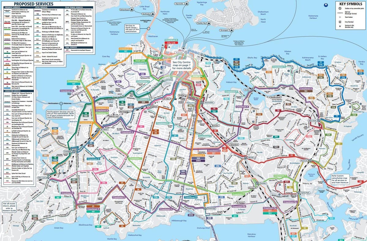 Auckland közlekedési térkép