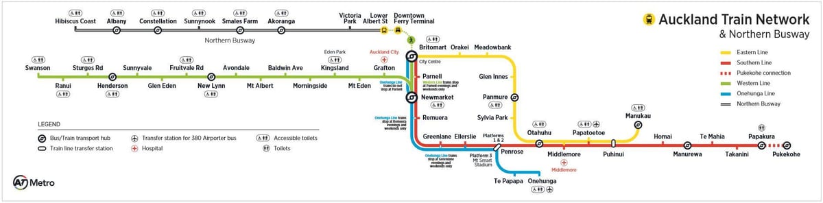 Auckland metró térkép