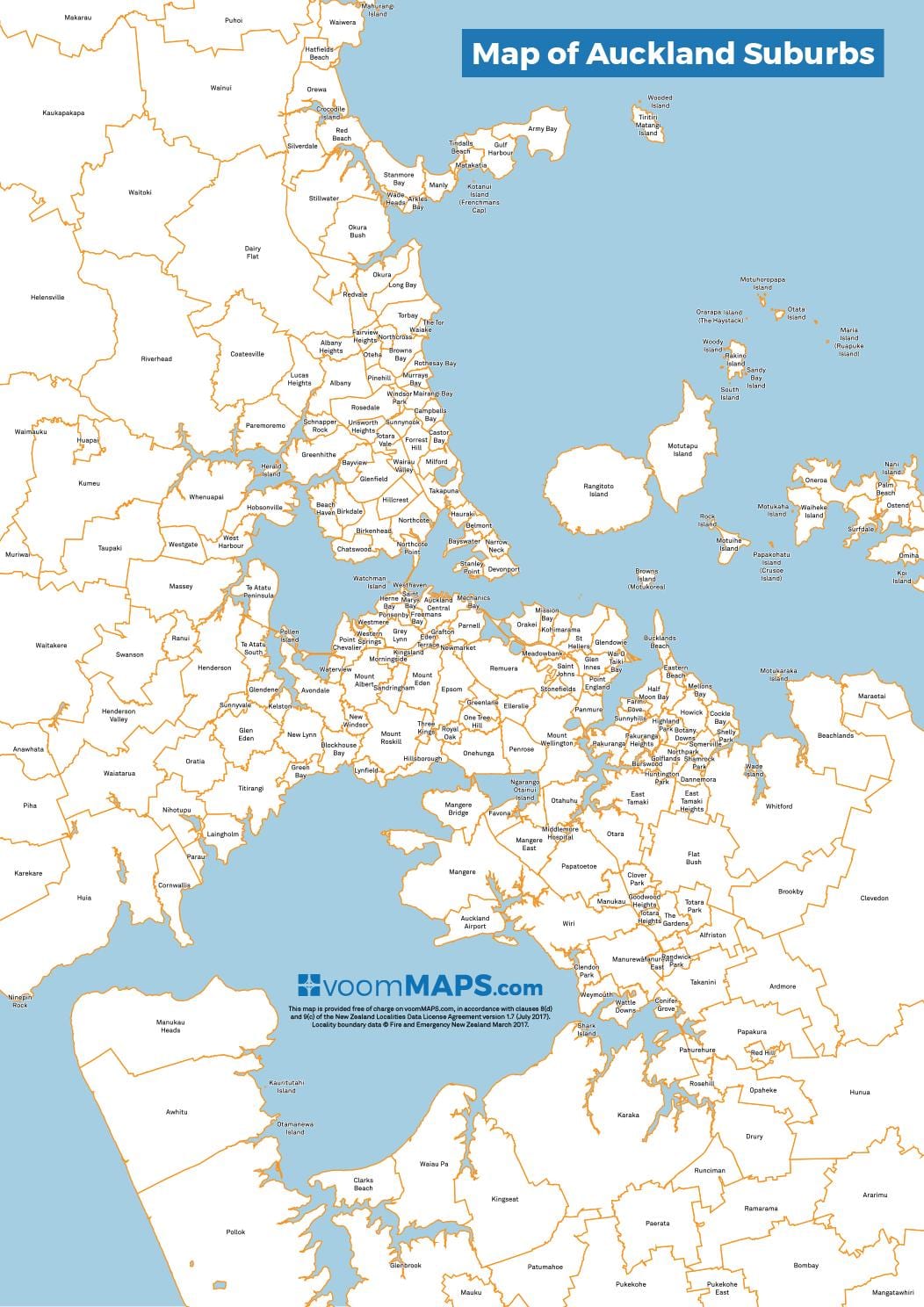 térkép Auckland kertváros