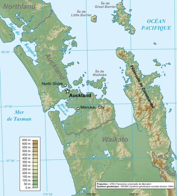 Auckland geológiai térkép