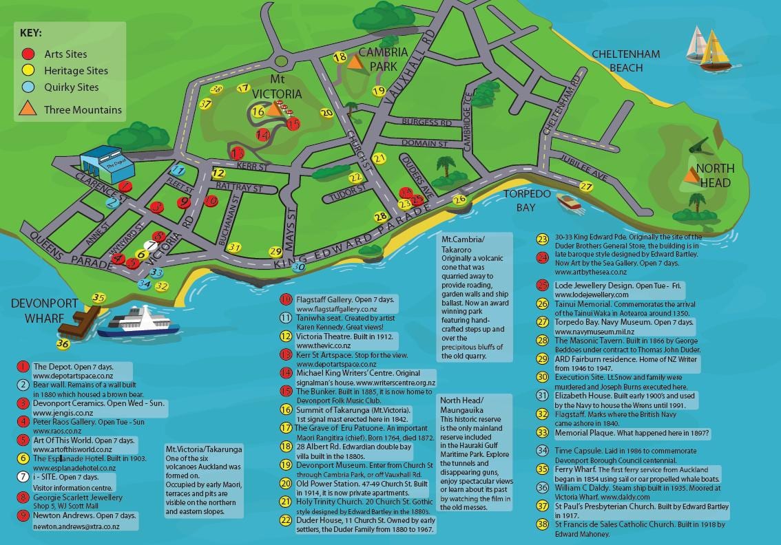 térkép Devonport Auckland