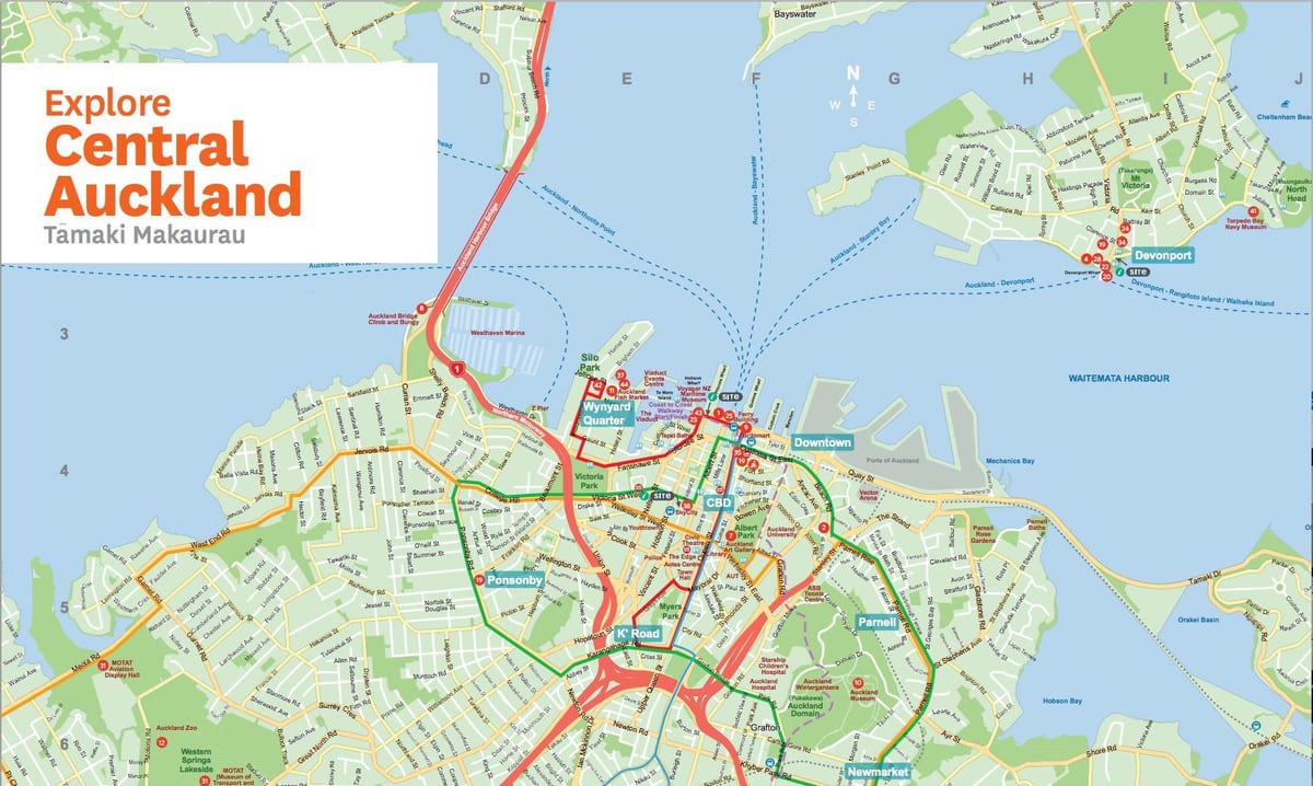 térkép Parnell Auckland