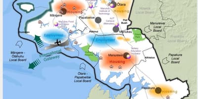 Térkép dél-Auckland