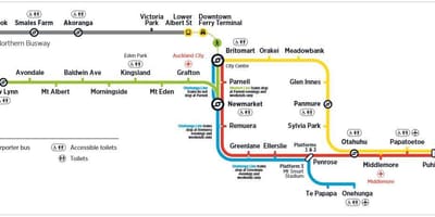 Auckland metró térkép