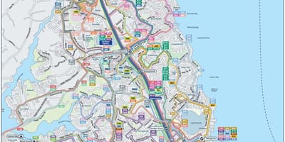Térkép északi parton Auckland