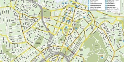 Auckland Új-Zéland térkép